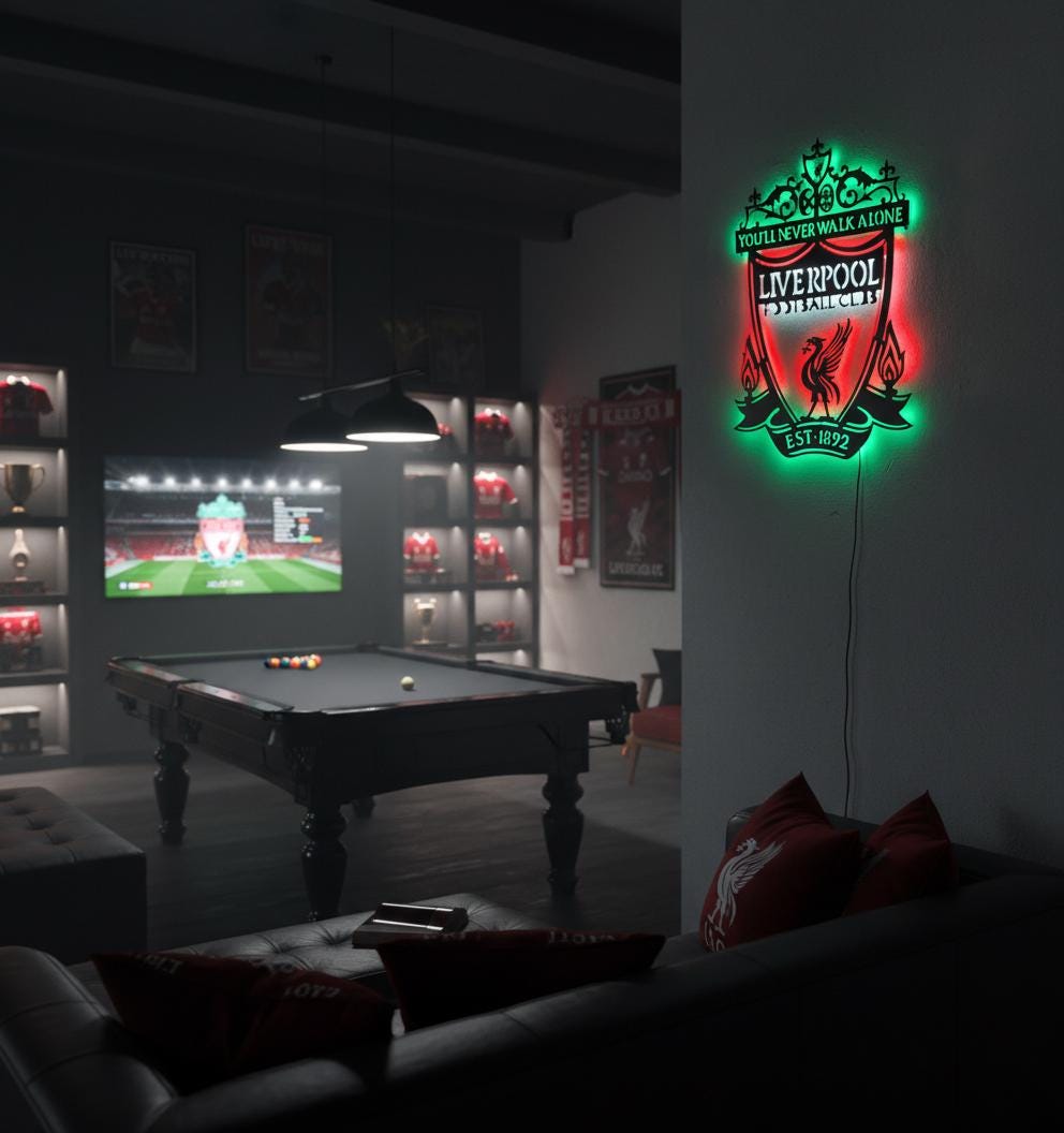 Liverpool FC Wall Art - Unique YNWA Team Logo Art Decor for Football Fans