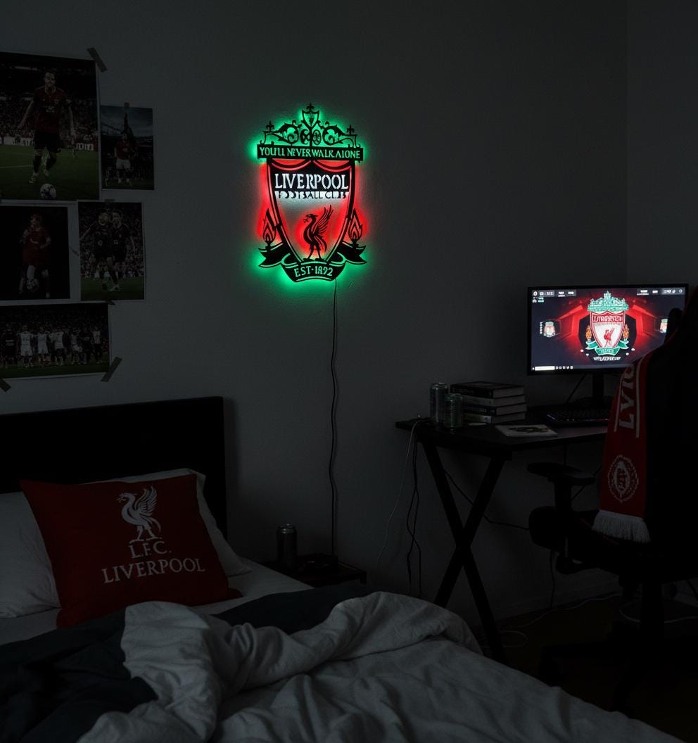 Liverpool FC Wall Art - Unique YNWA Team Logo Art Decor for Football Fans