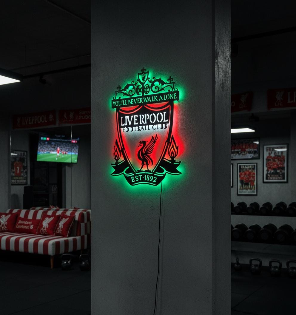 Liverpool FC Wall Art - Unique YNWA Team Logo Art Decor for Football Fans