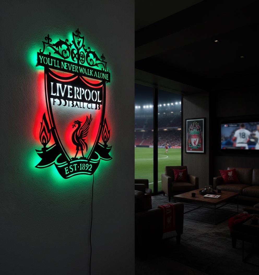 Liverpool FC Wall Art - Unique YNWA Team Logo Art Decor for Football Fans