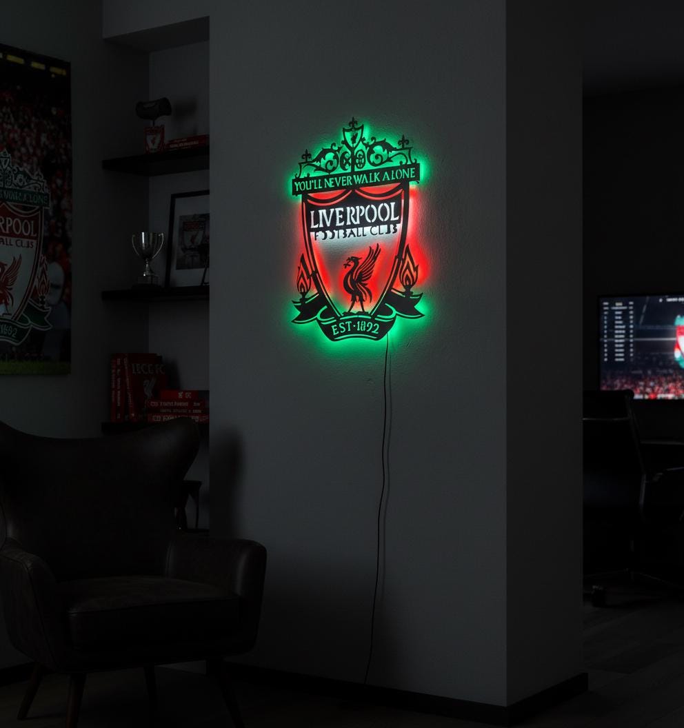 Liverpool FC Wall Art - Unique YNWA Team Logo Art Decor for Football Fans