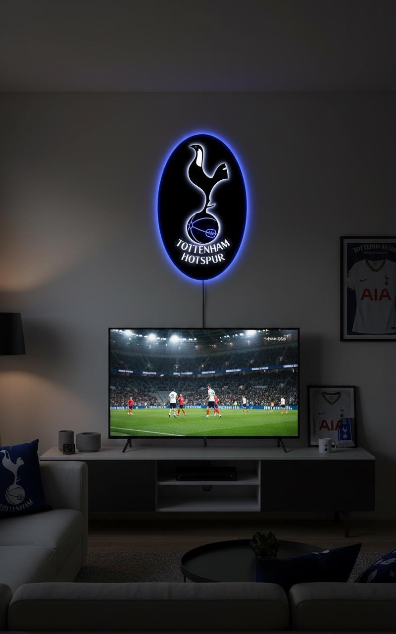 Tottenham Hotspur Wall Art - Official Team Crest - Football Fan Gift