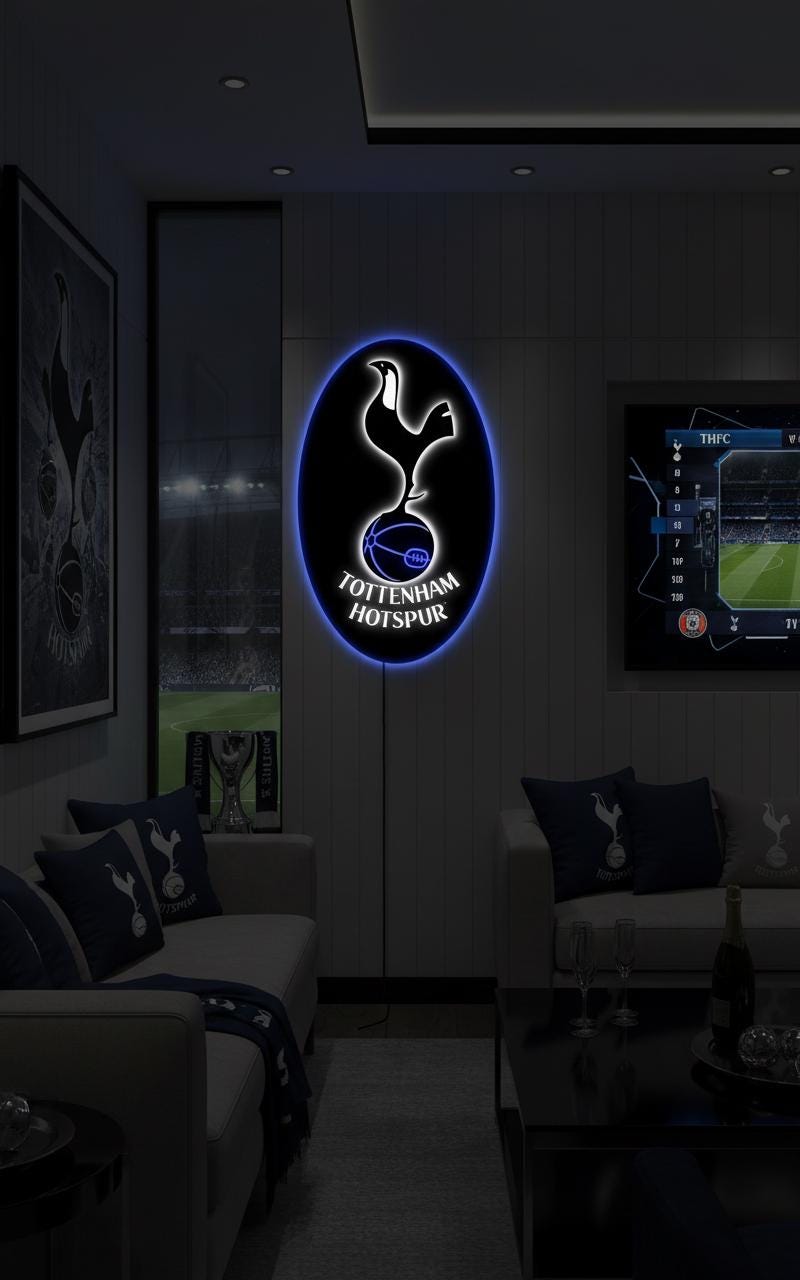Tottenham Hotspur Wall Art - Official Team Crest - Football Fan Gift