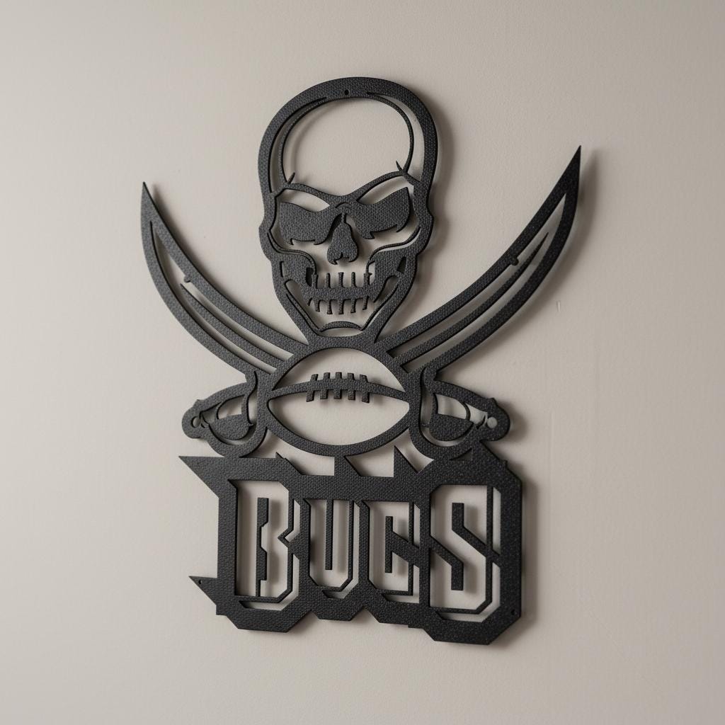 Tampa Bay Buccaneers Wall Art - NFL Team Logo Game Room Decor Gift