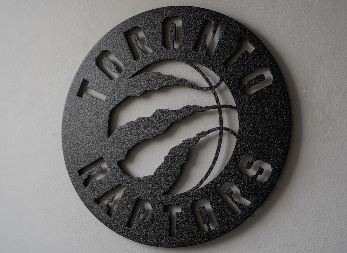 Toronto Raptors Wall Art - Team Logo Game Room Decor Man Cave Gift