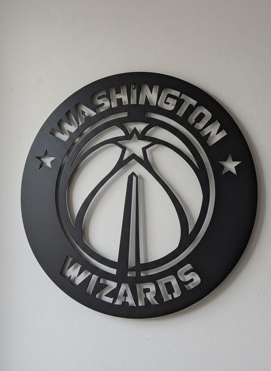 Washington Wizards Wall Art - Unique NBA Team Logo Basketball Decor Gift