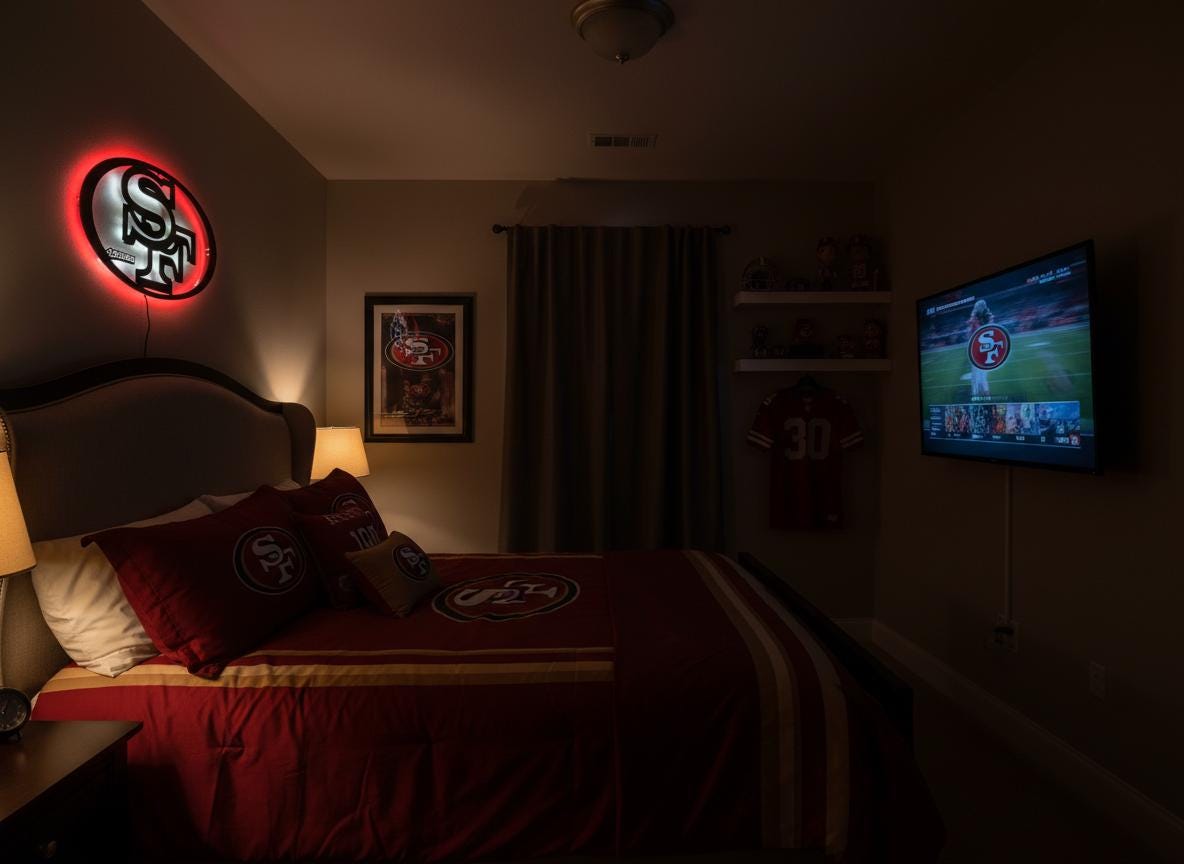 San Francisco 49ers Wall Art - Team Logo Man Cave Decor Game Room Sign