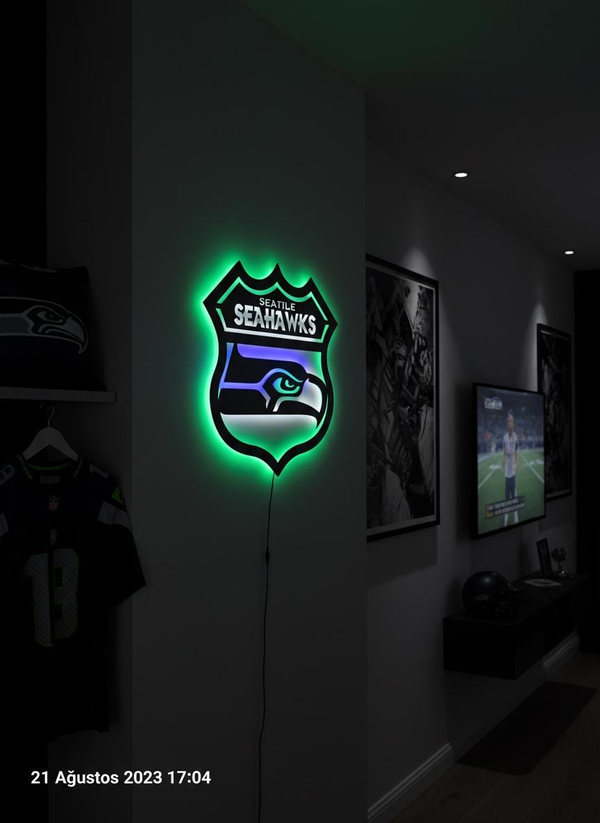 Seattle Seahawks Wall Art - Official Team Logo NFL Football Decor Gift