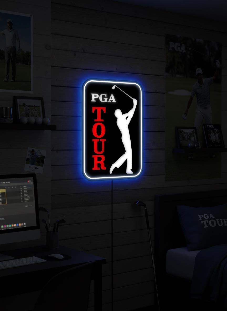 PGA Tour Metal Art – Golf Course Logo Man Cave Decor