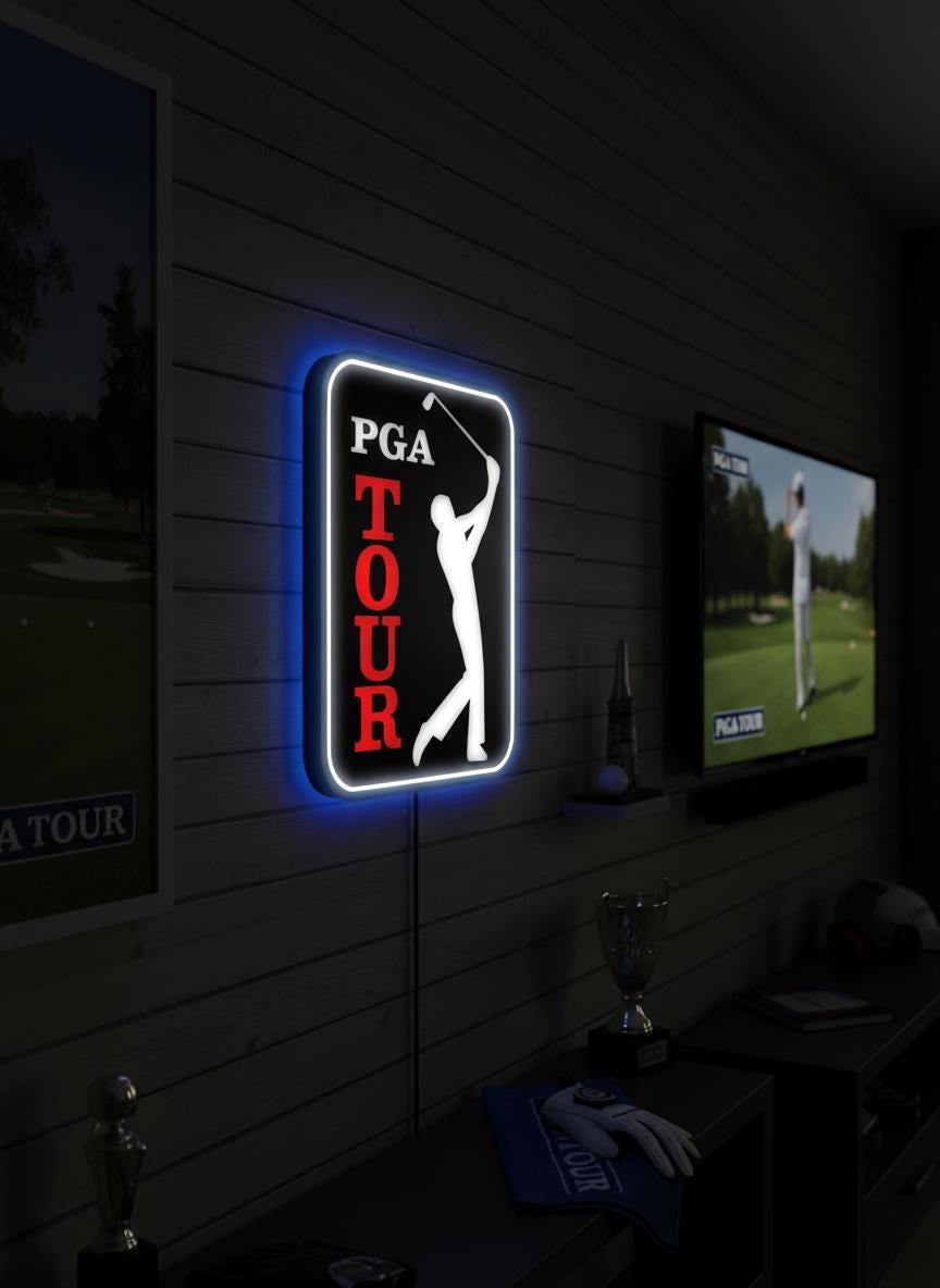 PGA Tour Metal Art – Golf Course Logo Man Cave Decor