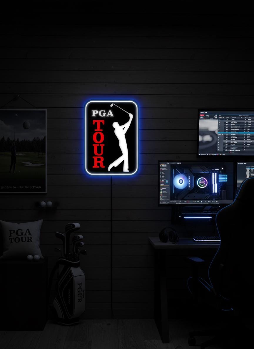 PGA Tour Metal Art – Golf Course Logo Man Cave Decor