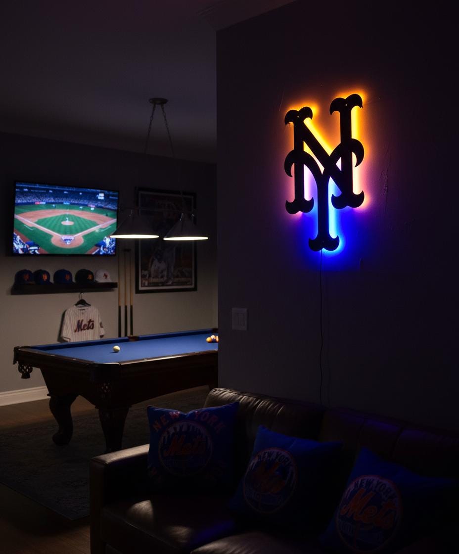 New York Yankees Wall Art - Baseball Team Decor - Game Room Sign