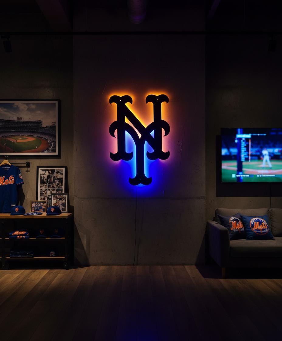 New York Yankees Wall Art - Baseball Team Decor - Game Room Sign