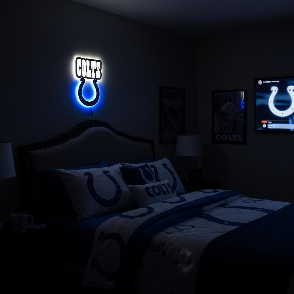 Indianapolis Colts Wall Art - Team Logo NFL Decor - Game Room Gift