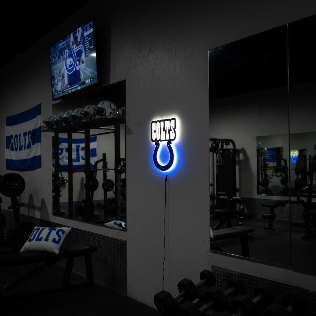 Indianapolis Colts Wall Art - Team Logo NFL Decor - Game Room Gift