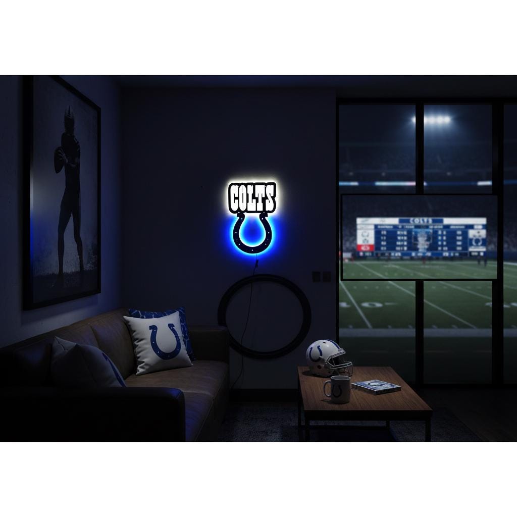 Indianapolis Colts Wall Art - Team Logo NFL Decor - Game Room Gift