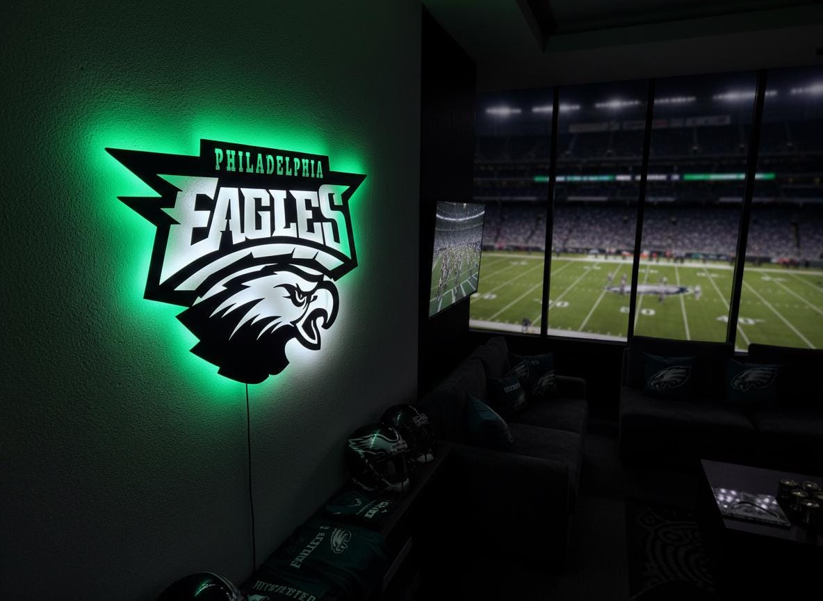 Philadelphia Eagles Wall Art - Iconic Team Logo Man Cave Decor Gift