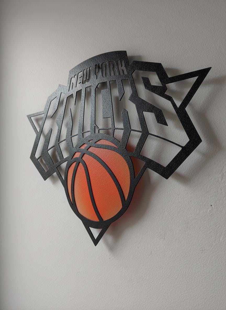 New York Knicks Wall Decor - NBA Team Logo Light Art - Sports Fan Gift