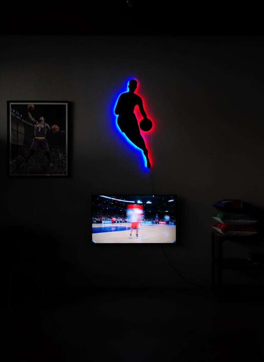 NBA Wall Art - Basketball Team Logo Wall Decor, Sports Fan Gift