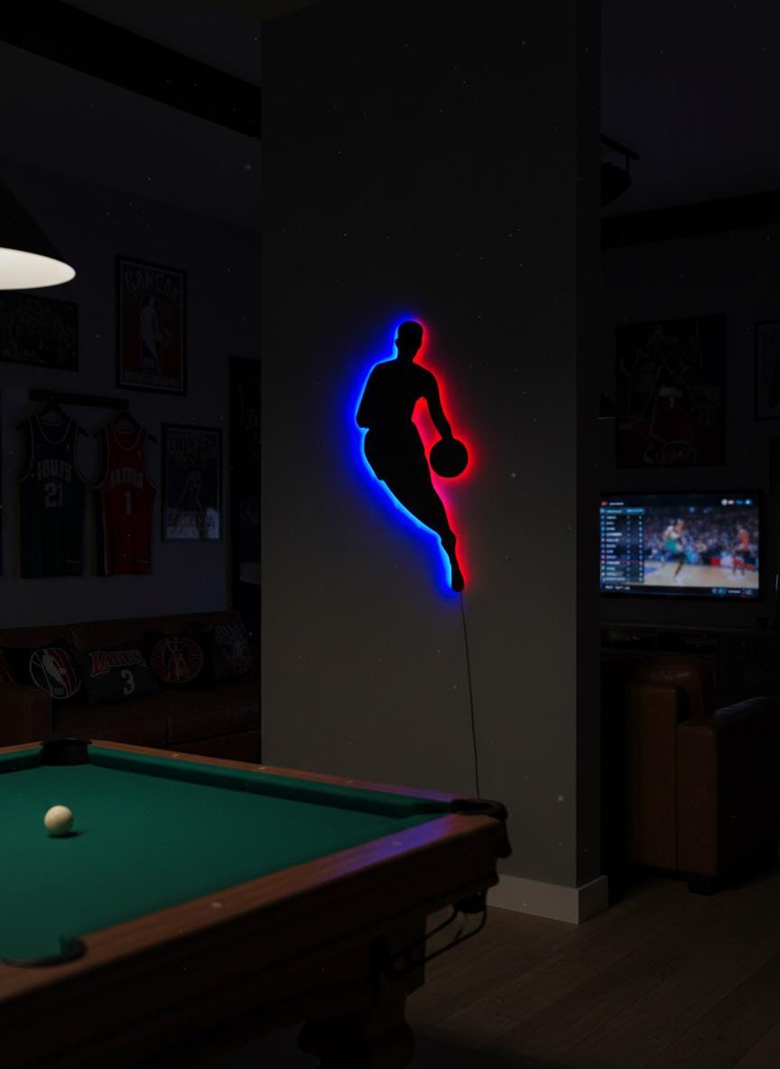 NBA Wall Art - Basketball Team Logo Wall Decor, Sports Fan Gift