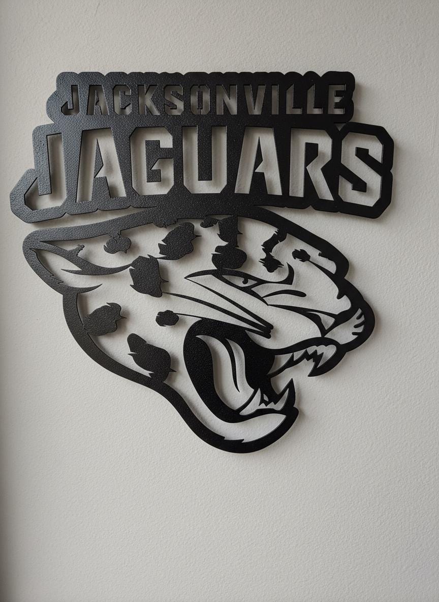 Jacksonville Jaguars Wall Art - NFL Football Team Logo Game Room Decor