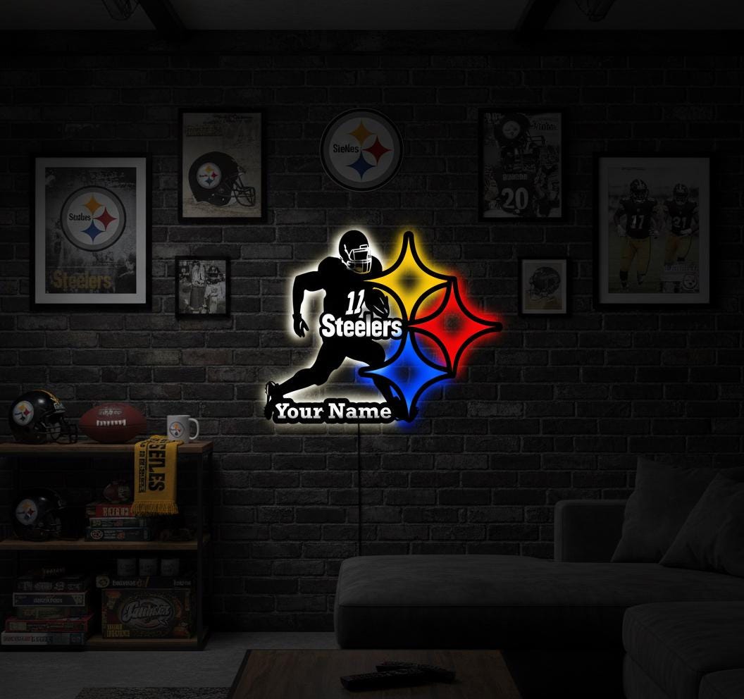 Pittsburgh Steelers Wall Art - NFL Team Logo Decor - Football Fan Gift