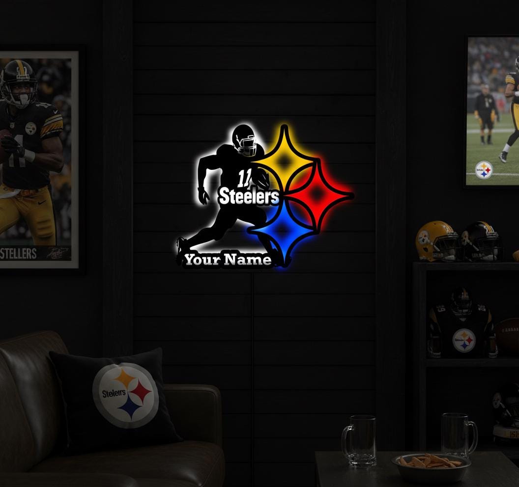 Pittsburgh Steelers Wall Art - NFL Team Logo Decor - Football Fan Gift