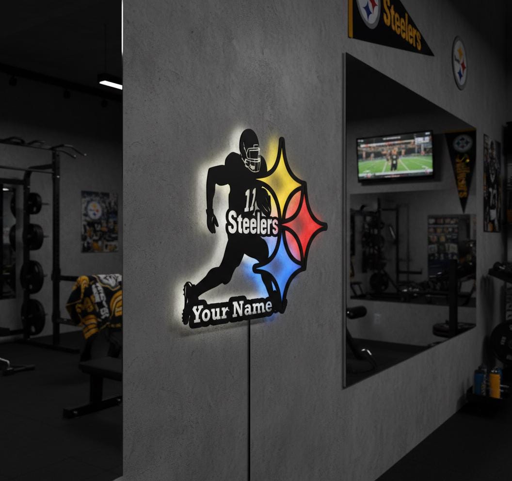 Pittsburgh Steelers Wall Art - NFL Team Logo Decor - Football Fan Gift