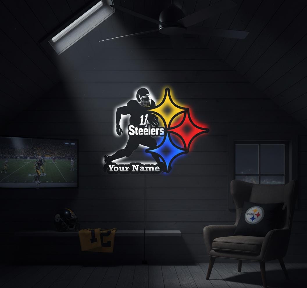 Pittsburgh Steelers Wall Art - NFL Team Logo Decor - Football Fan Gift