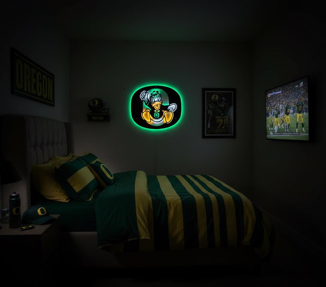 Oregon Ducks Wall Art - NCAA Team Logo Decor for Game Room & Man Cave