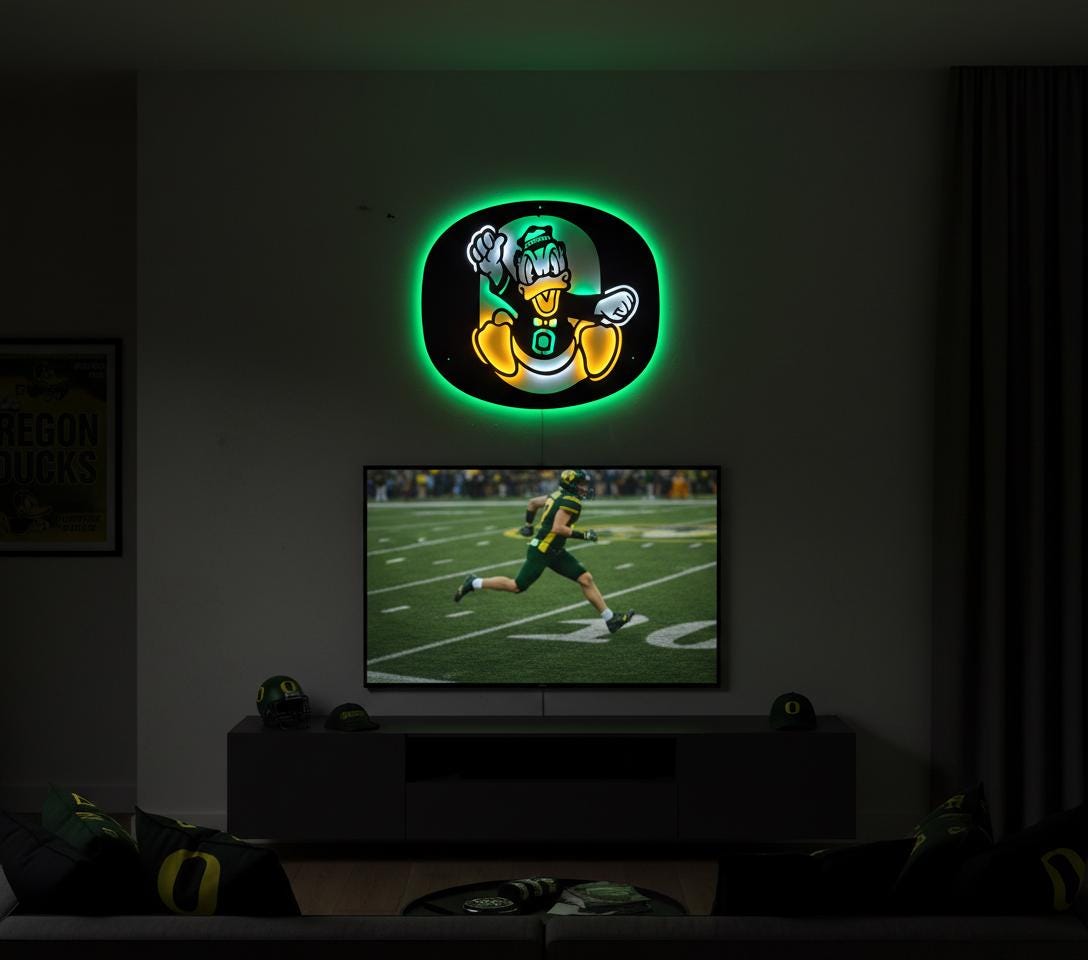 Oregon Ducks Wall Art - NCAA Team Logo Decor for Game Room & Man Cave