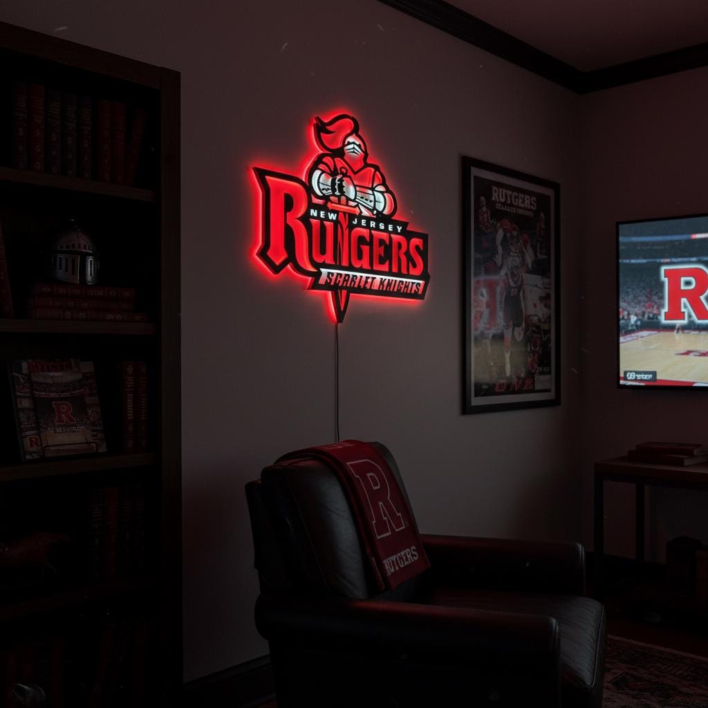 New York Rangers Wall Art - Team Logo Hockey Decor Game Room Sign