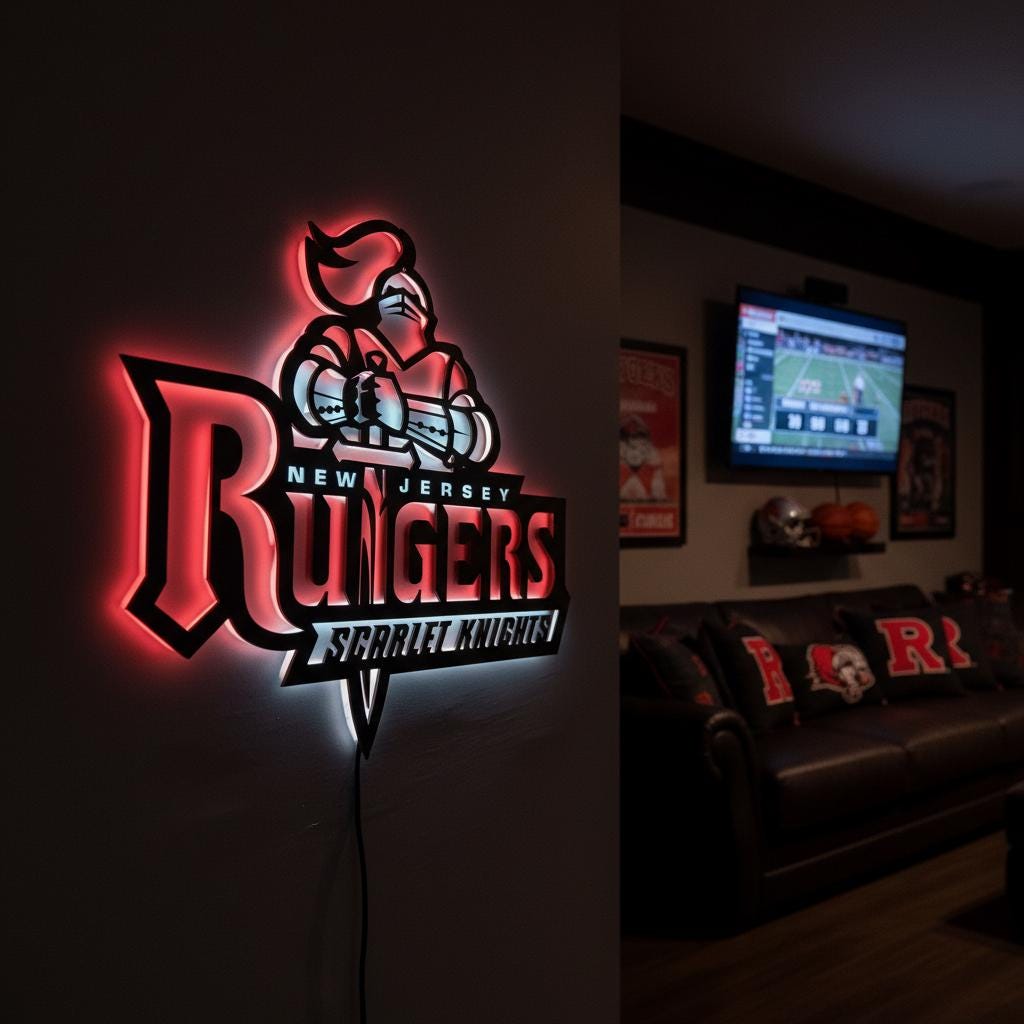 New York Rangers Wall Art - Team Logo Hockey Decor Game Room Sign