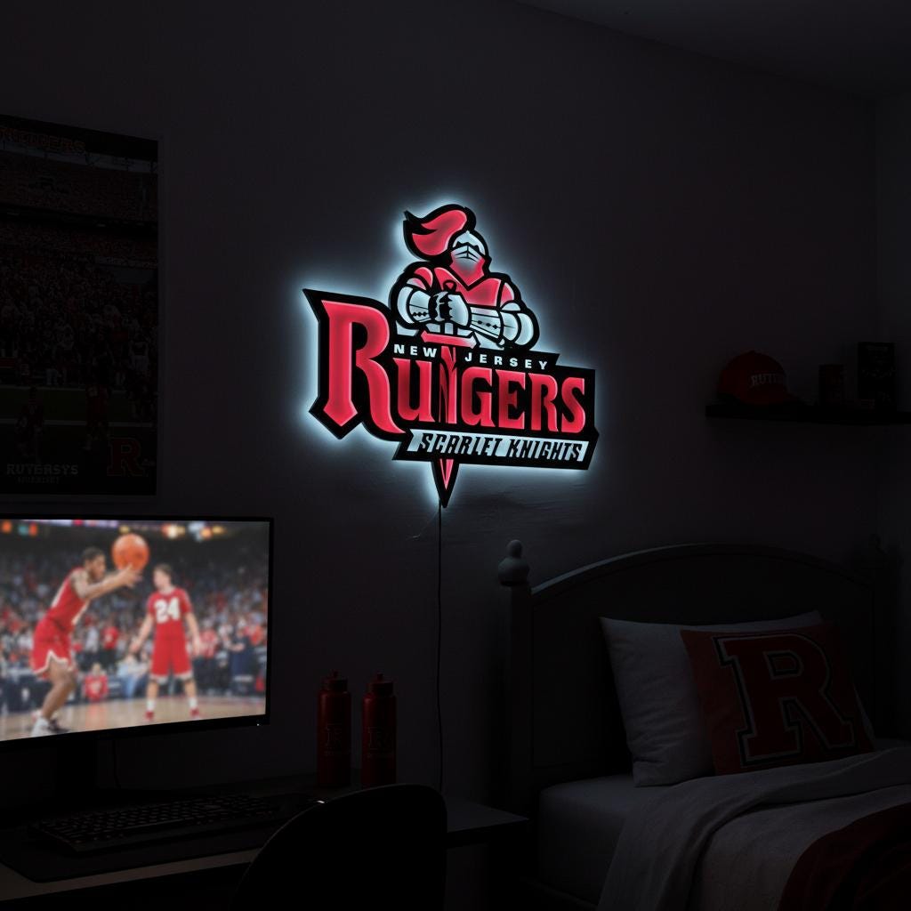 New York Rangers Wall Art - Team Logo Hockey Decor Game Room Sign