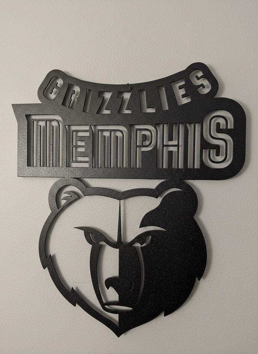 Memphis Grizzlies Wall Art - Team Logo Game Room Decor for NBA Fans