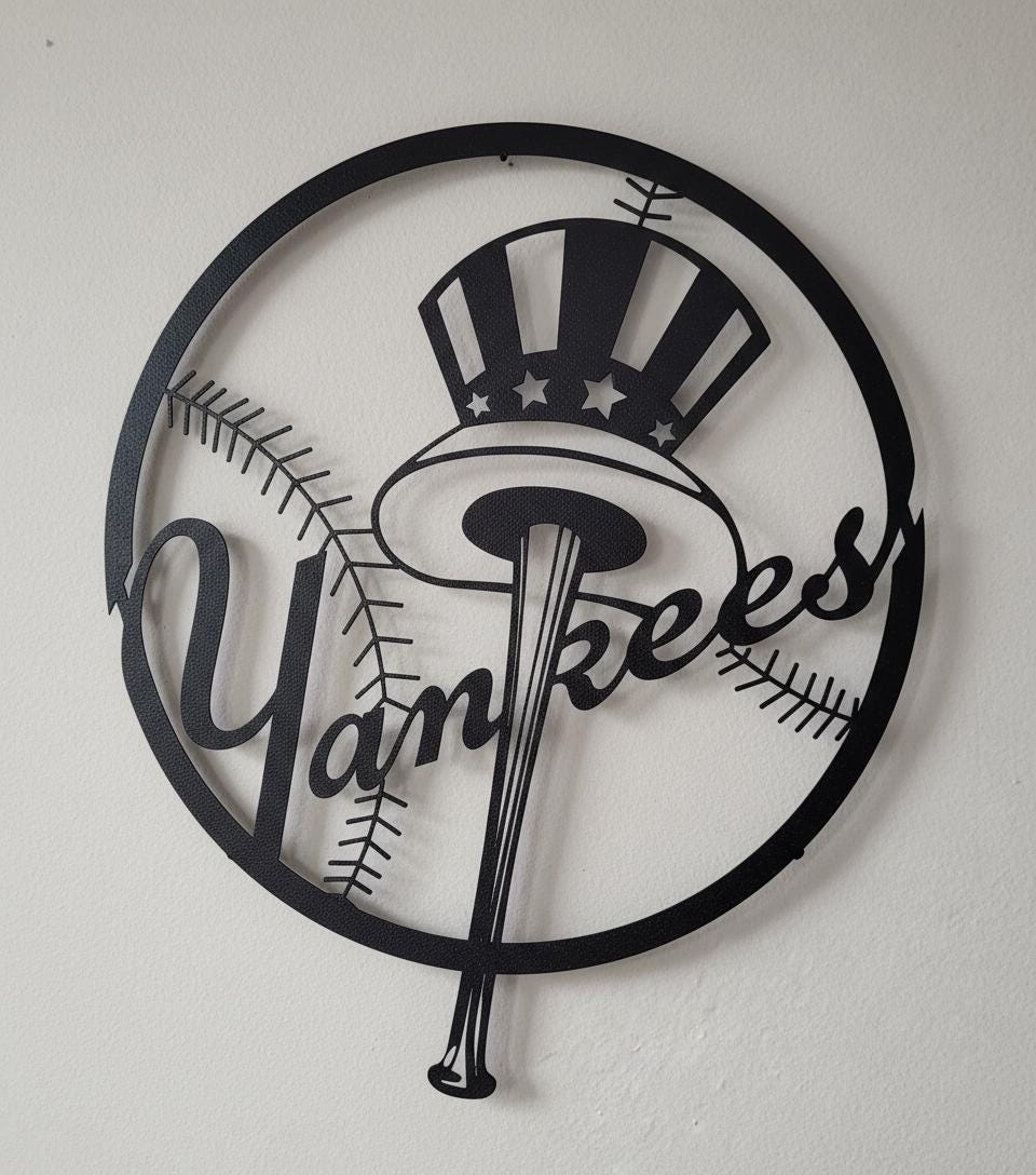 New York Yankees Wall Art - Iconic Team Logo Game Room Man Cave Decor