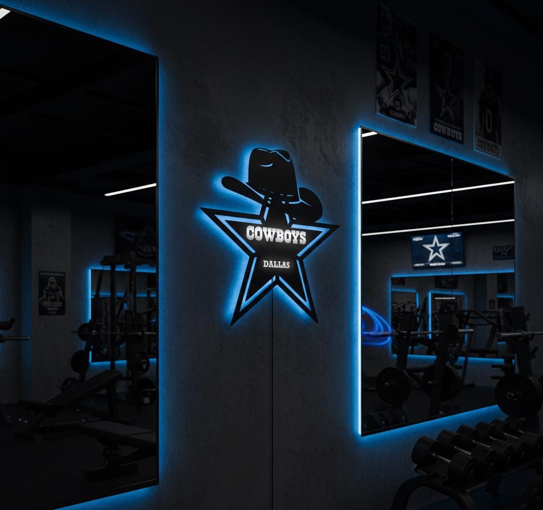 Dallas Stars Wall Art - Hockey Team Logo Game Room Decor | Sports Fan Gift