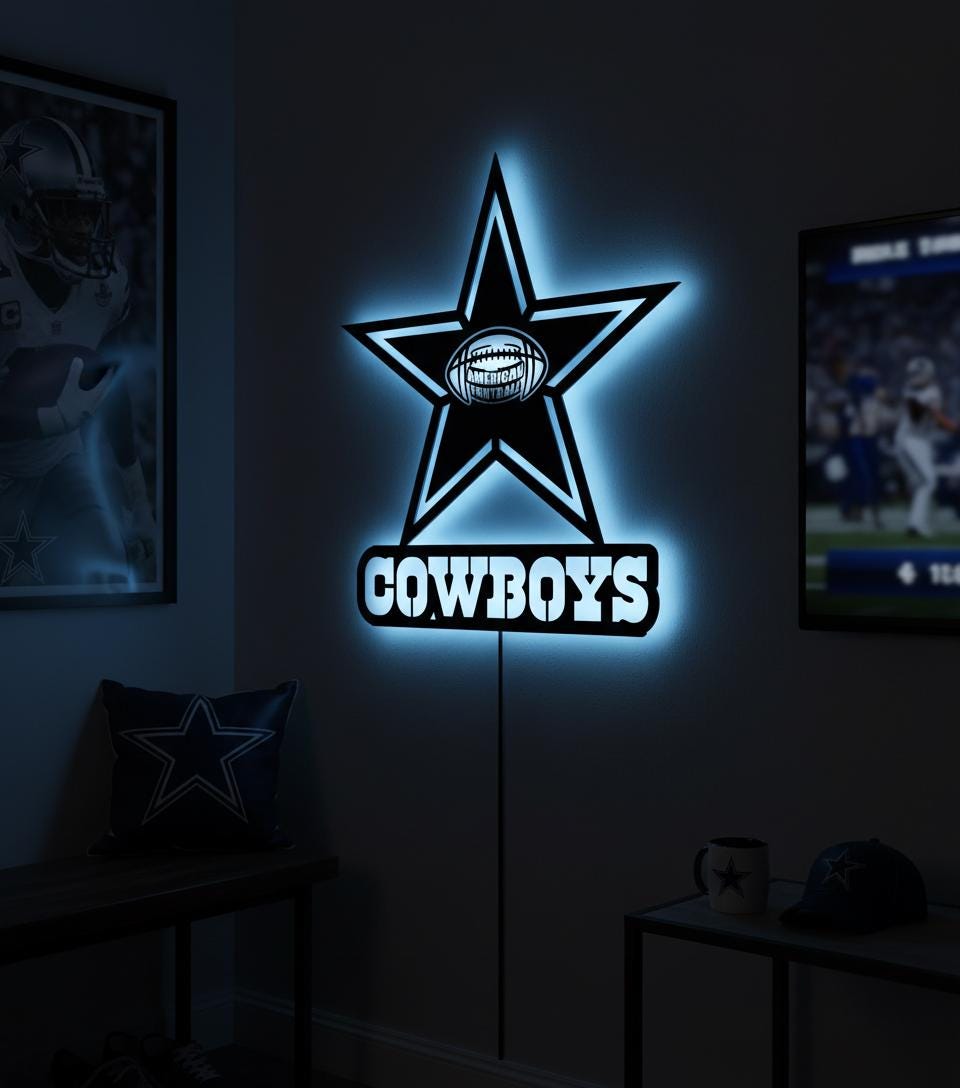 Dallas Stars Wall Art - Official NHL Team Logo Hockey Fan Game Room Decor