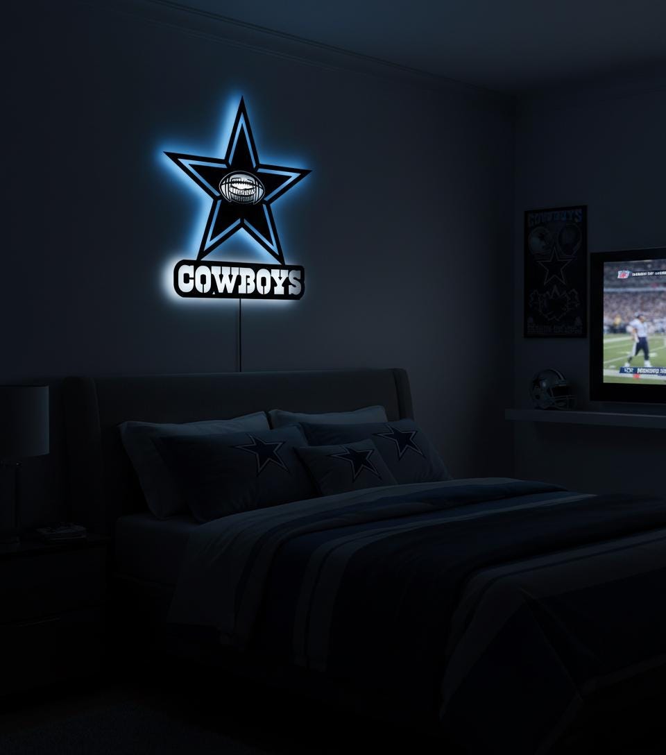 Dallas Stars Wall Art - Official NHL Team Logo Hockey Fan Game Room Decor