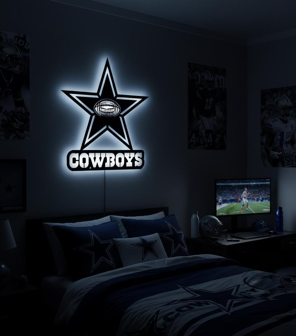 Dallas Stars Wall Art - Official NHL Team Logo Hockey Fan Game Room Decor