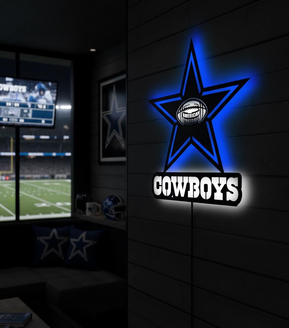 Dallas Stars Wall Art - Official NHL Team Logo Hockey Fan Game Room Decor