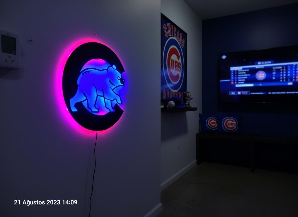 Chicago Cubs Wall Art - Wrigleyville Home Decor - Baseball Fan Gift