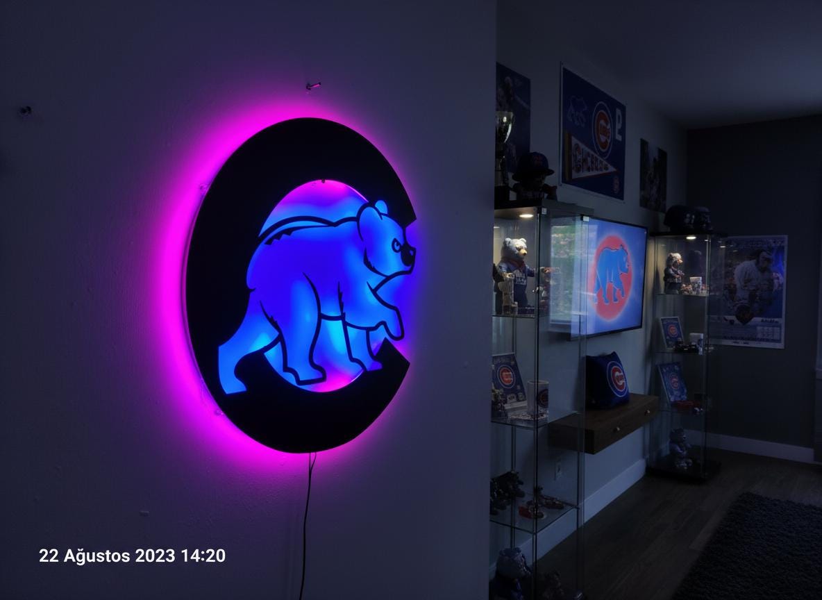 Chicago Cubs Wall Art - Wrigleyville Home Decor - Baseball Fan Gift