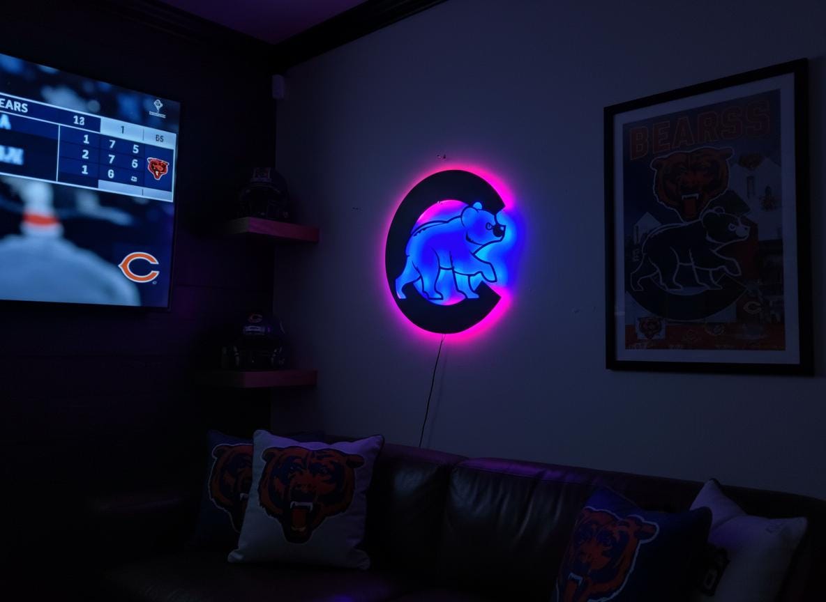 Chicago Cubs Wall Art - Wrigleyville Home Decor - Baseball Fan Gift